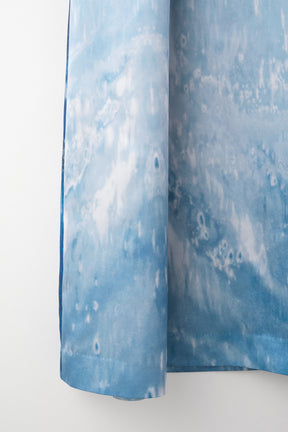Water mirror print dress (Blue)