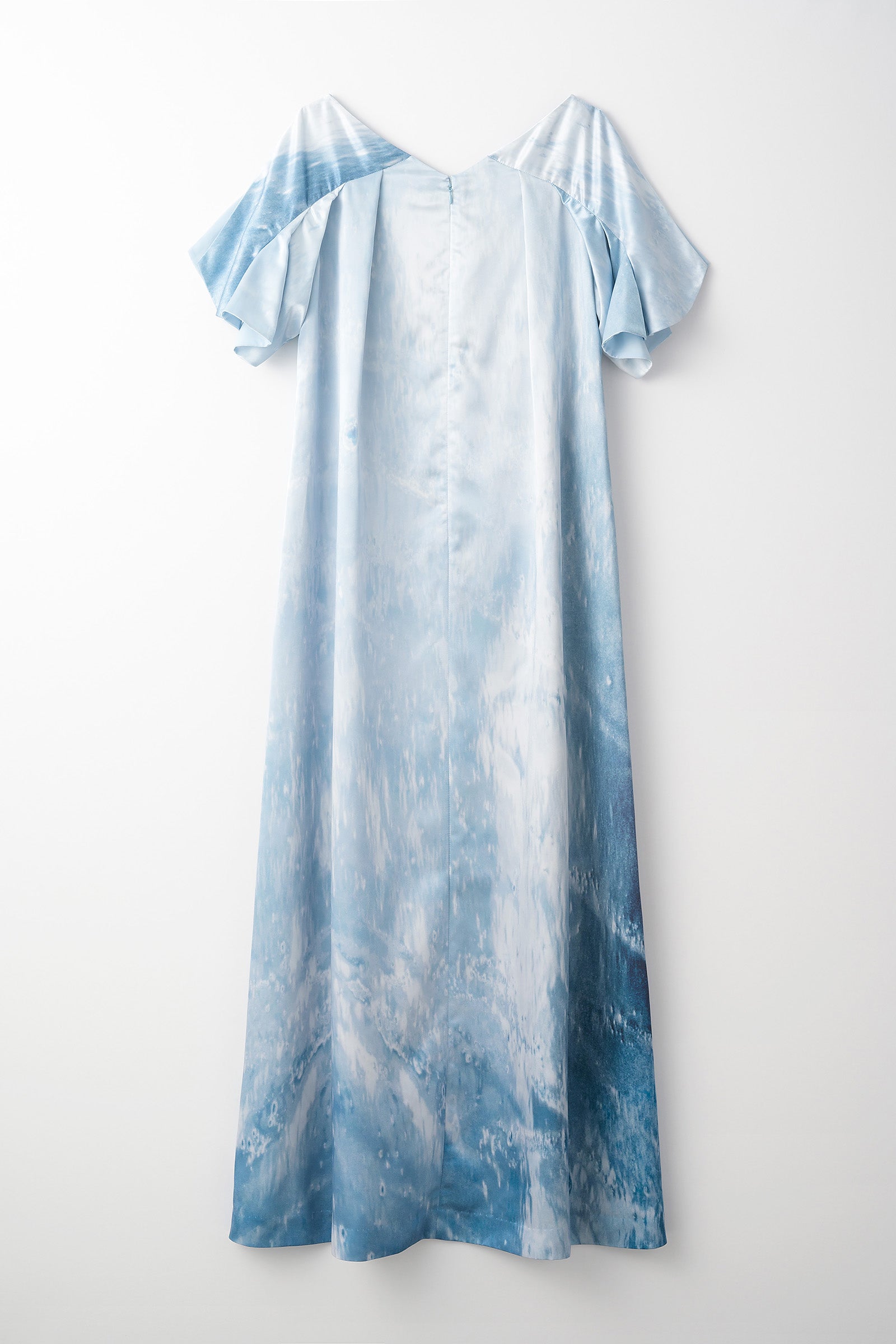 Water mirror print dress (Blue)