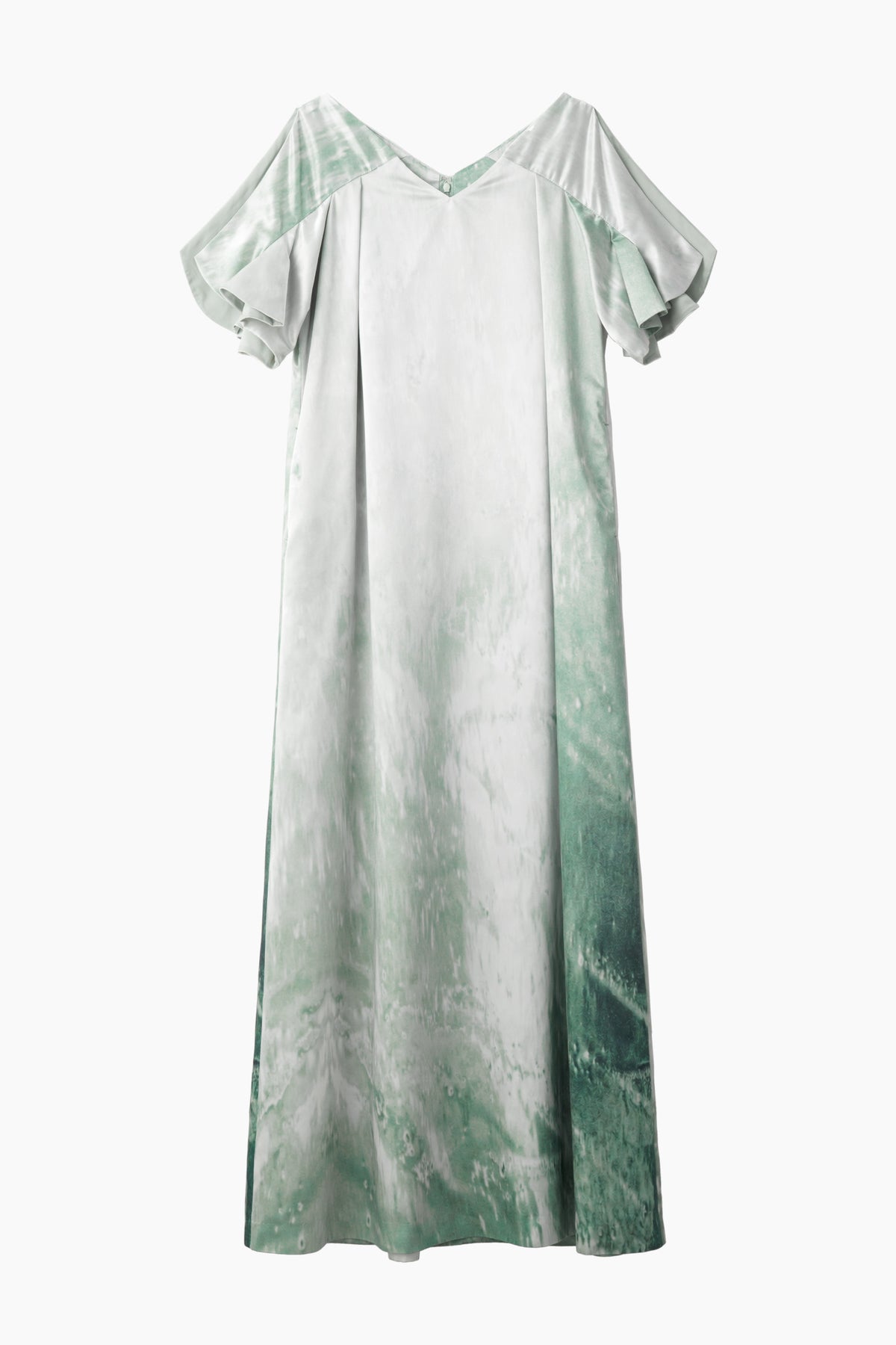 Water mirror print dress (Green)