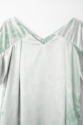 Water mirror print dress (Green)