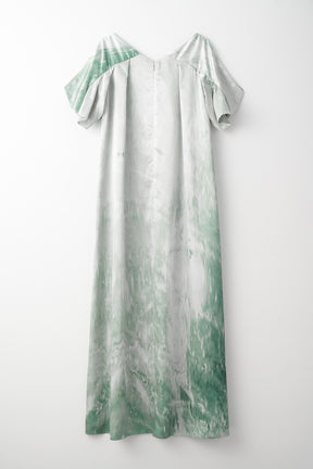 Water mirror print dress (Green)