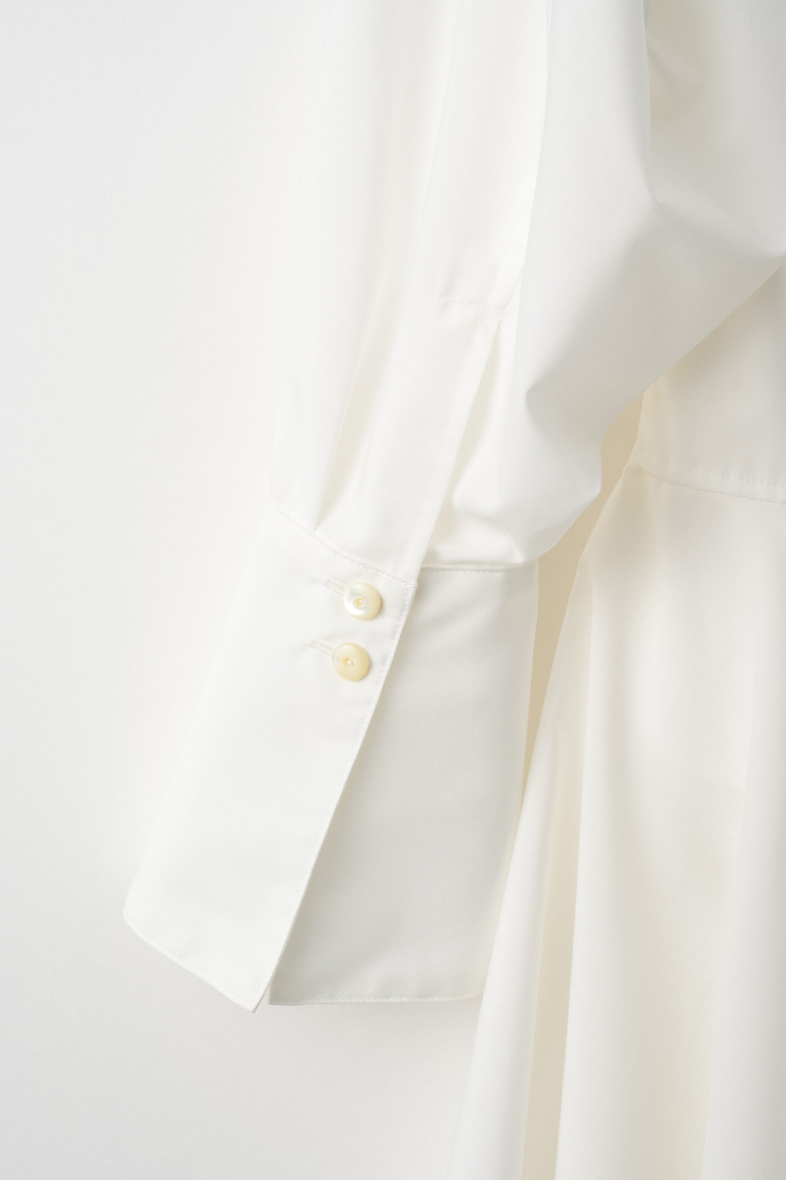 Spray flare shirt dress (White)