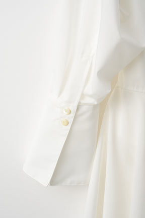 Spray flare shirt dress (White)