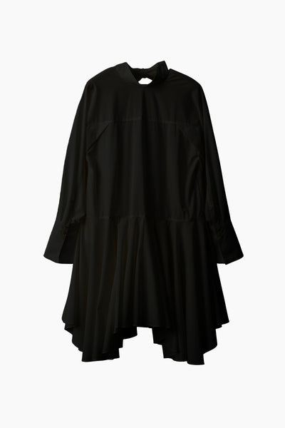 Spray flare shirt dress (Black)