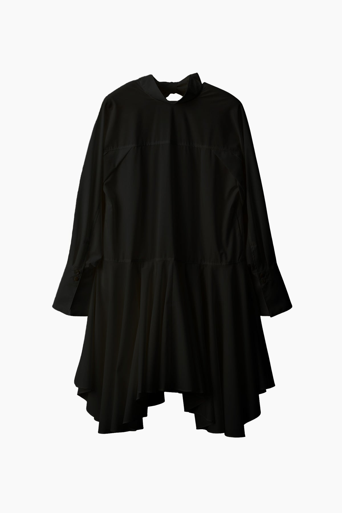 Spray flare shirt dress (Black)