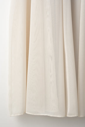 Loop embroidered mesh dress (Ivory)