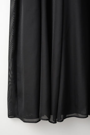 Loop embroidered mesh dress (Black)