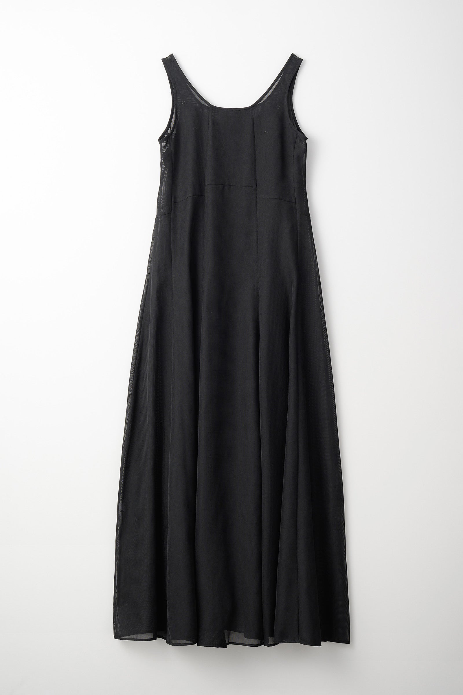 Loop embroidered mesh dress (Black)