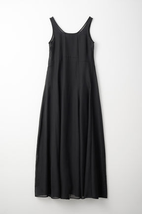 Loop embroidered mesh dress (Black)