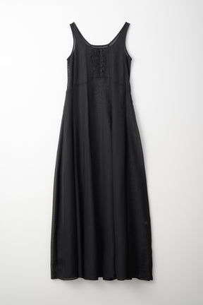 Loop embroidered mesh dress (Black)