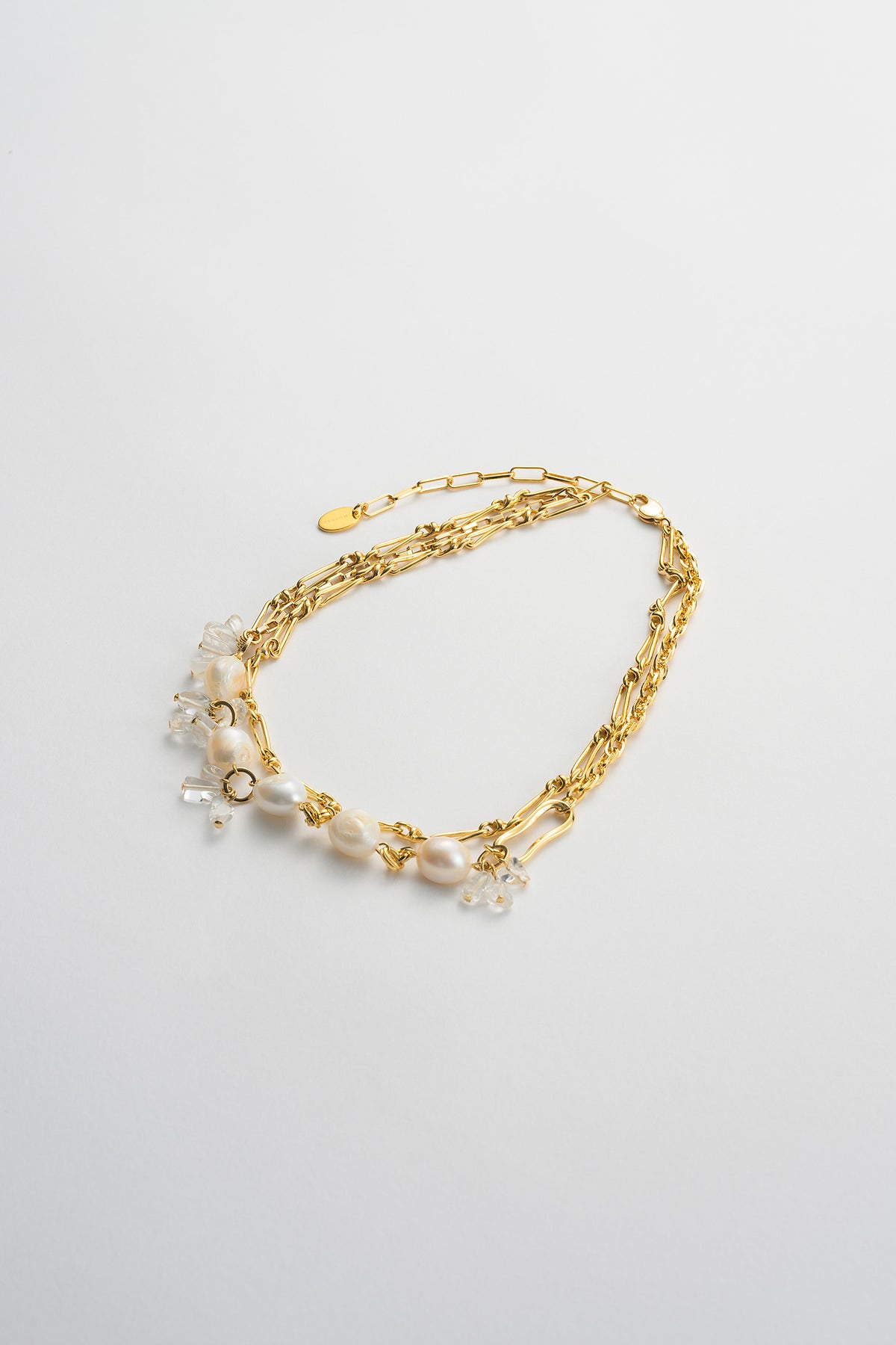Droplet flower necklace (Gold)