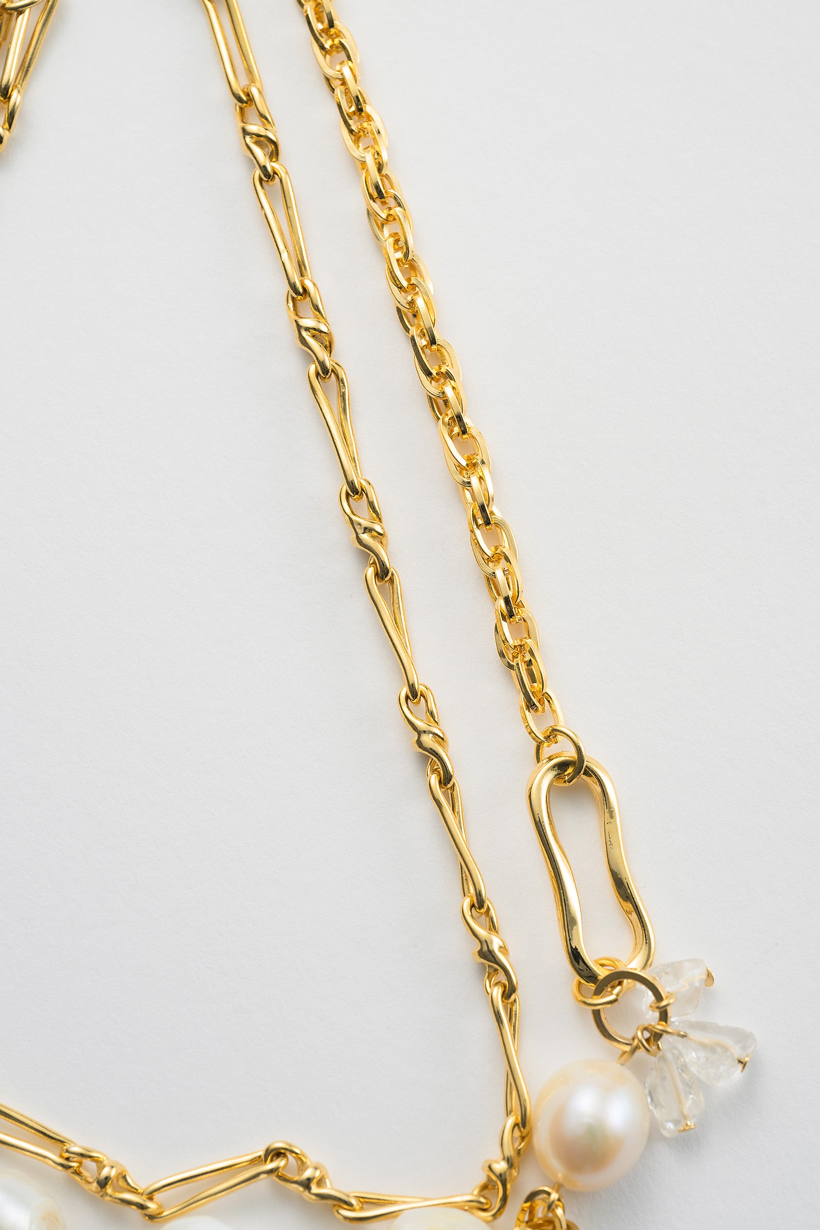 Droplet flower necklace (Gold)