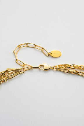 Droplet flower necklace (Gold)