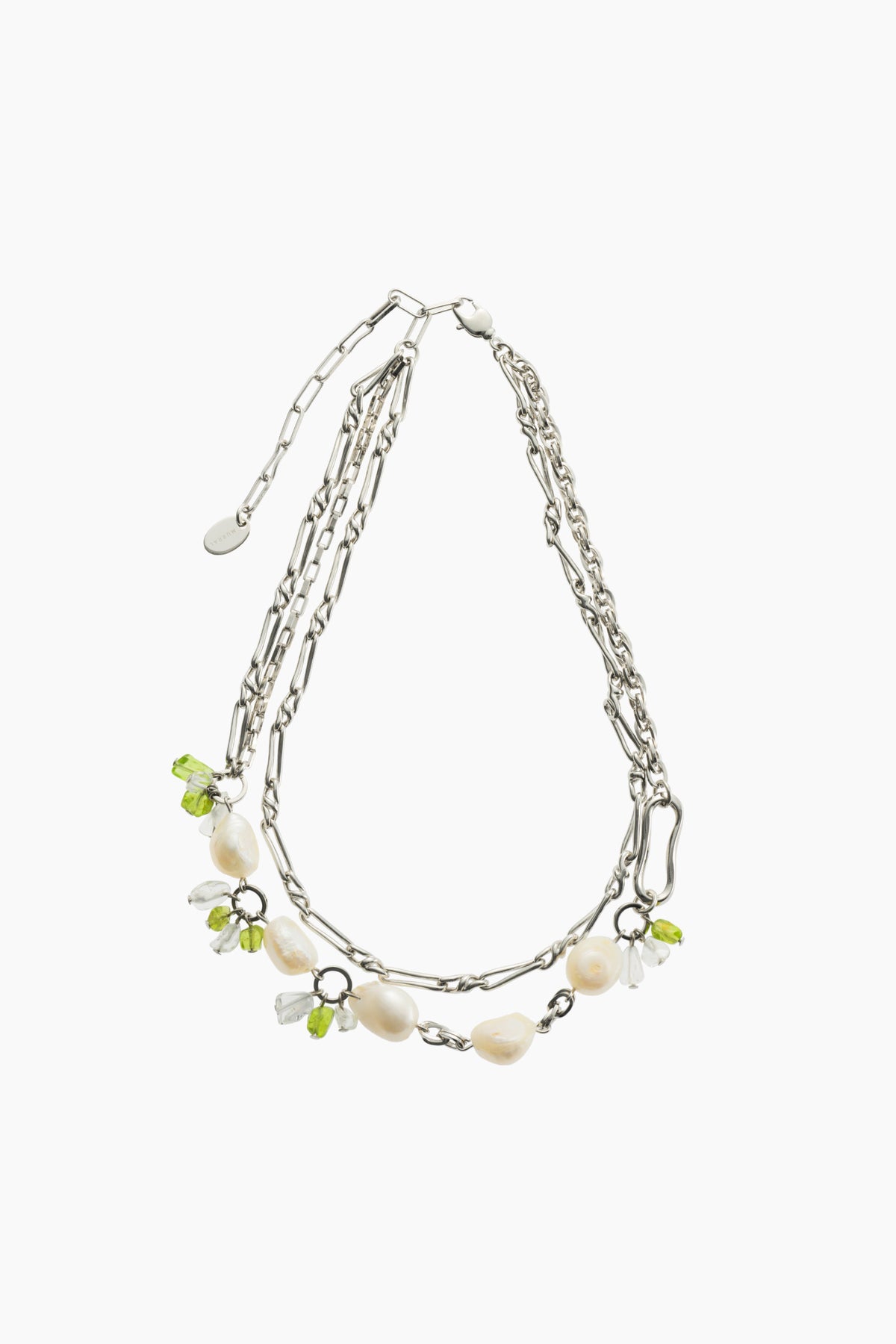 Droplet flower necklace (Silver)