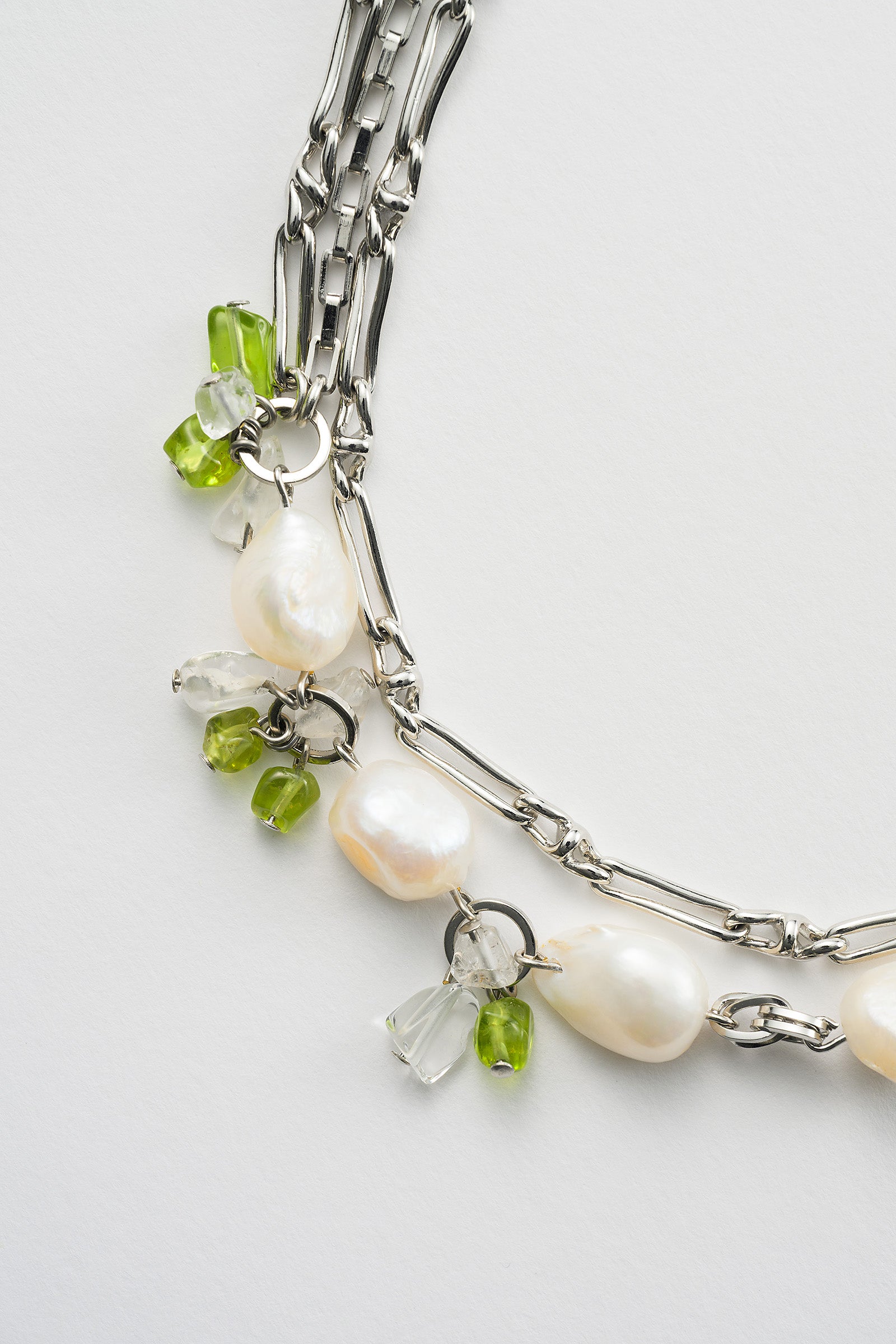 Droplet flower necklace (Silver)