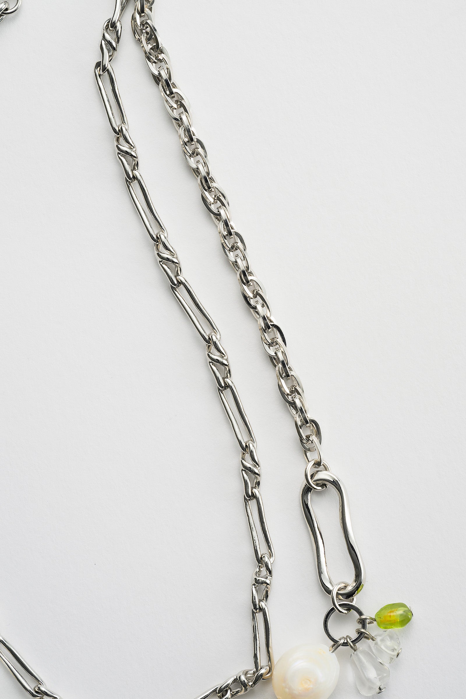 Droplet flower necklace (Silver)