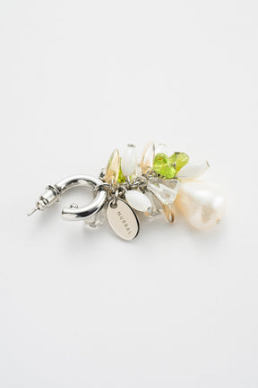 Droplet flower pierced earring (Silver)