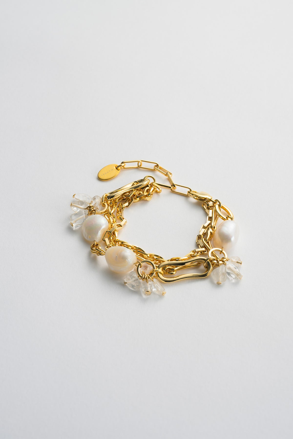 Droplet flower bracelet (Gold)