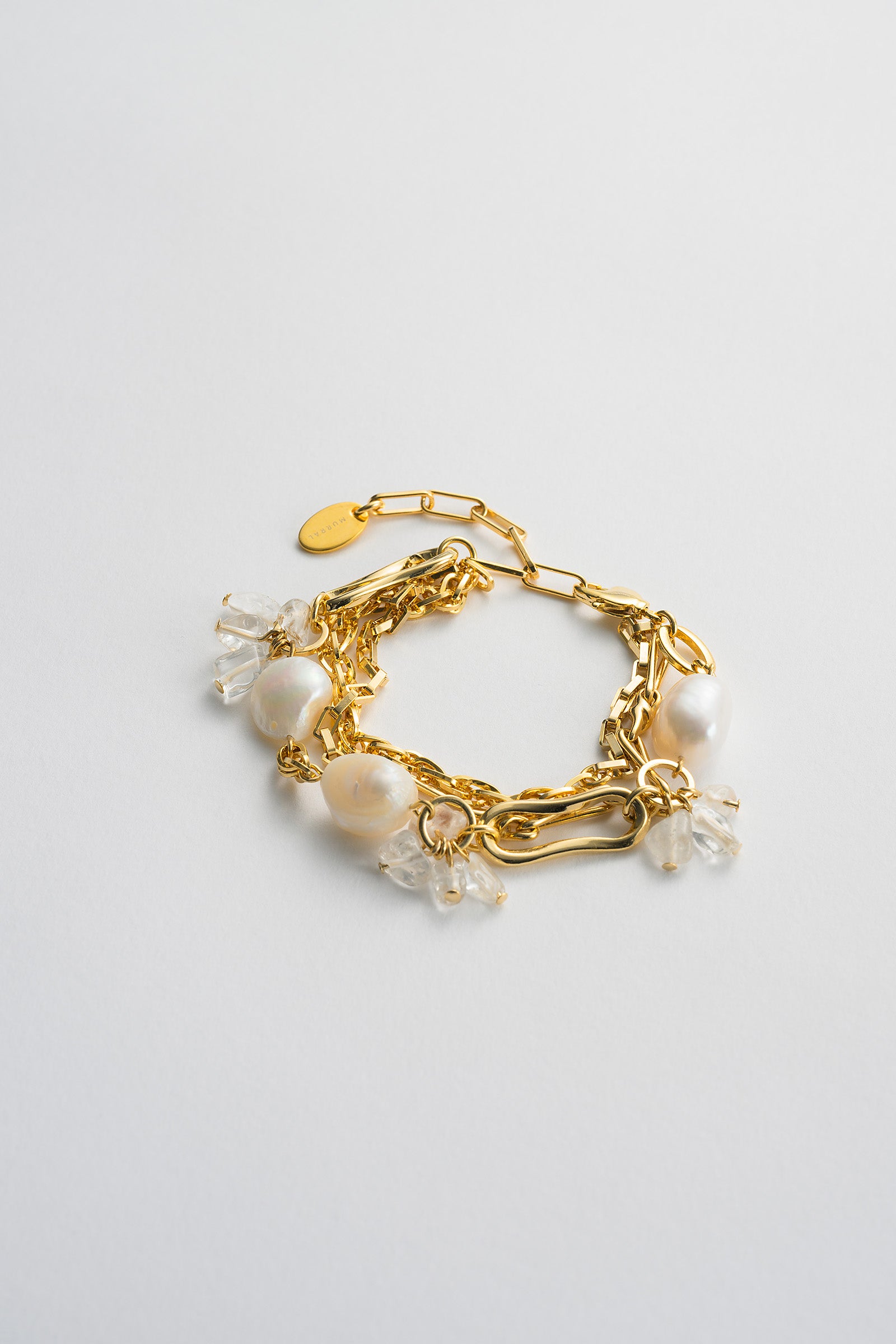 Droplet flower bracelet (Gold)