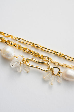 Droplet flower bracelet (Gold)