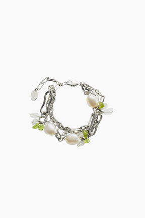 Droplet flower bracelet (Silver)