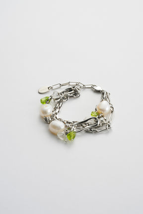 Droplet flower bracelet (Silver)