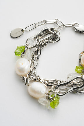 Droplet flower bracelet (Silver)