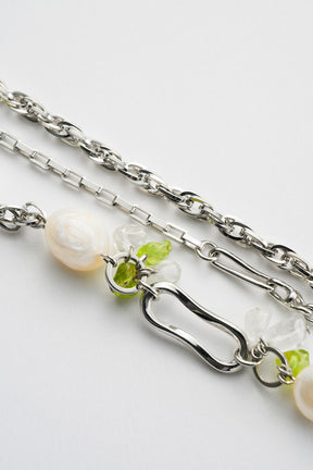 Droplet flower bracelet (Silver)