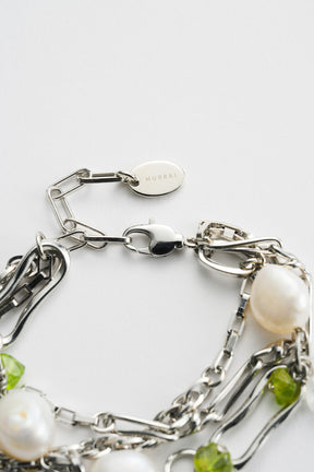 Droplet flower bracelet (Silver)