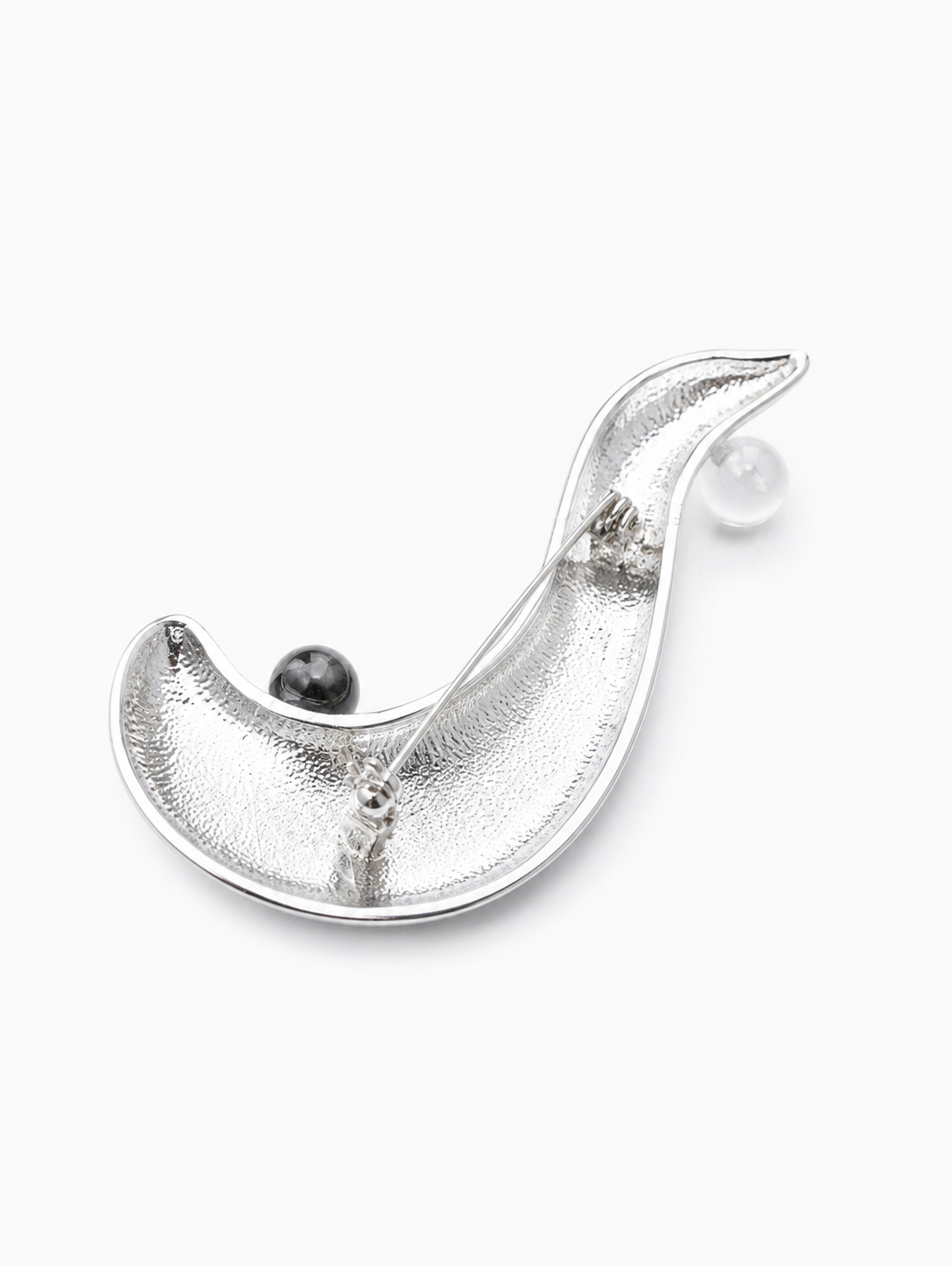 Sprout stone brooch (Black)