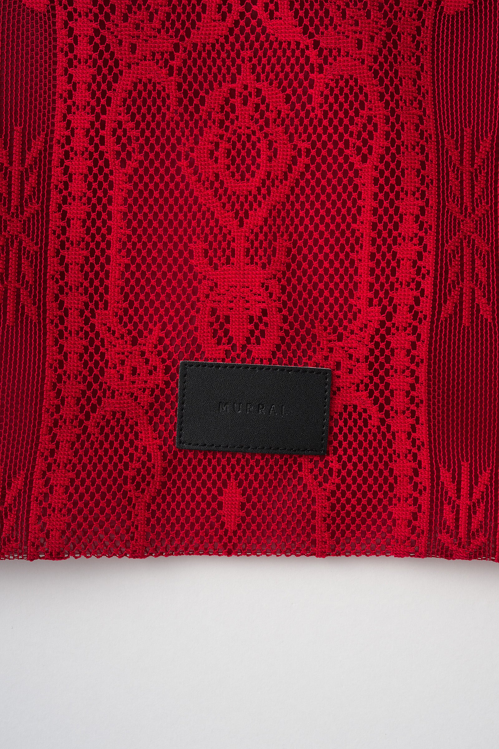 Mirror lace tote bag (Red)