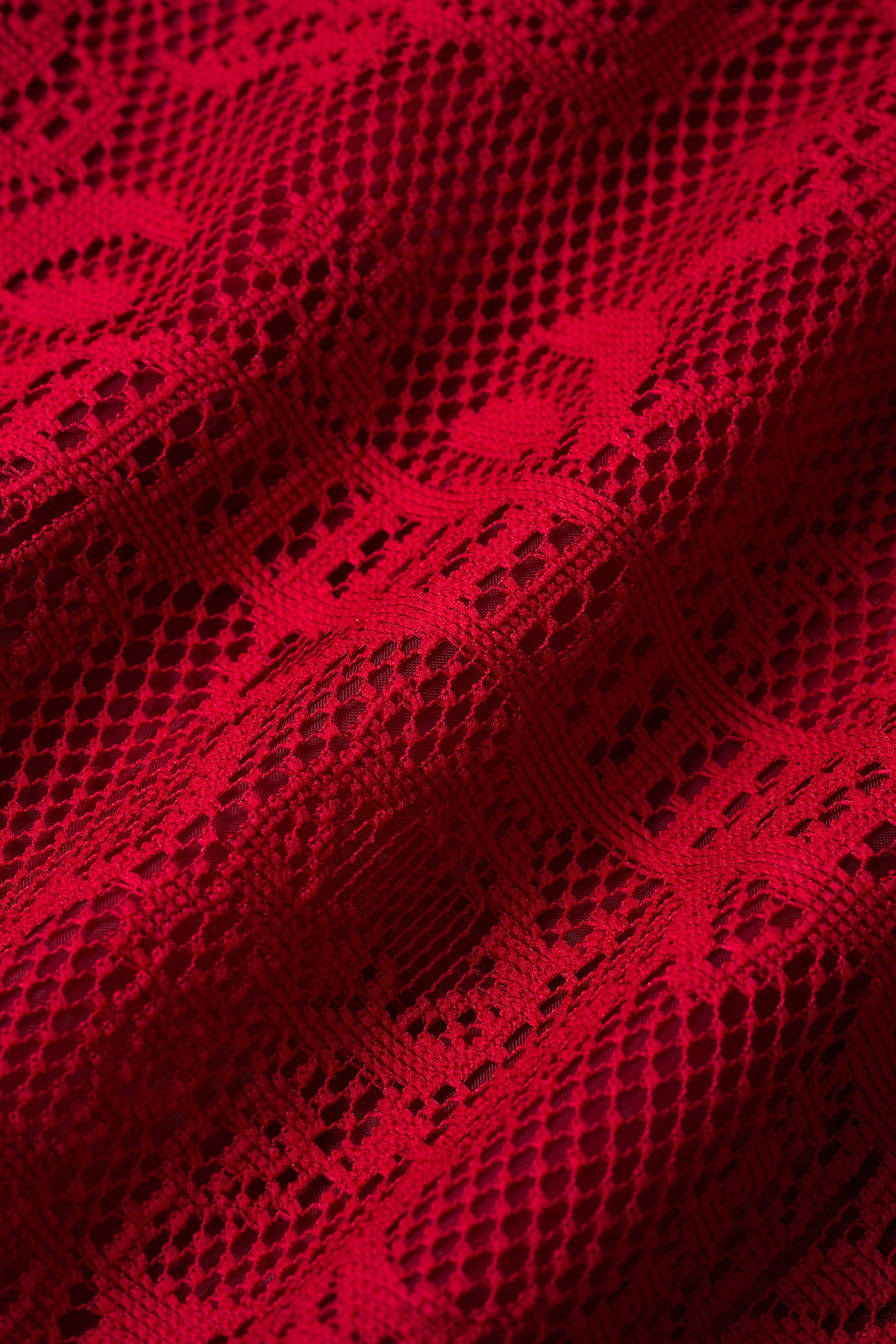 Mirror lace tote bag (Red)