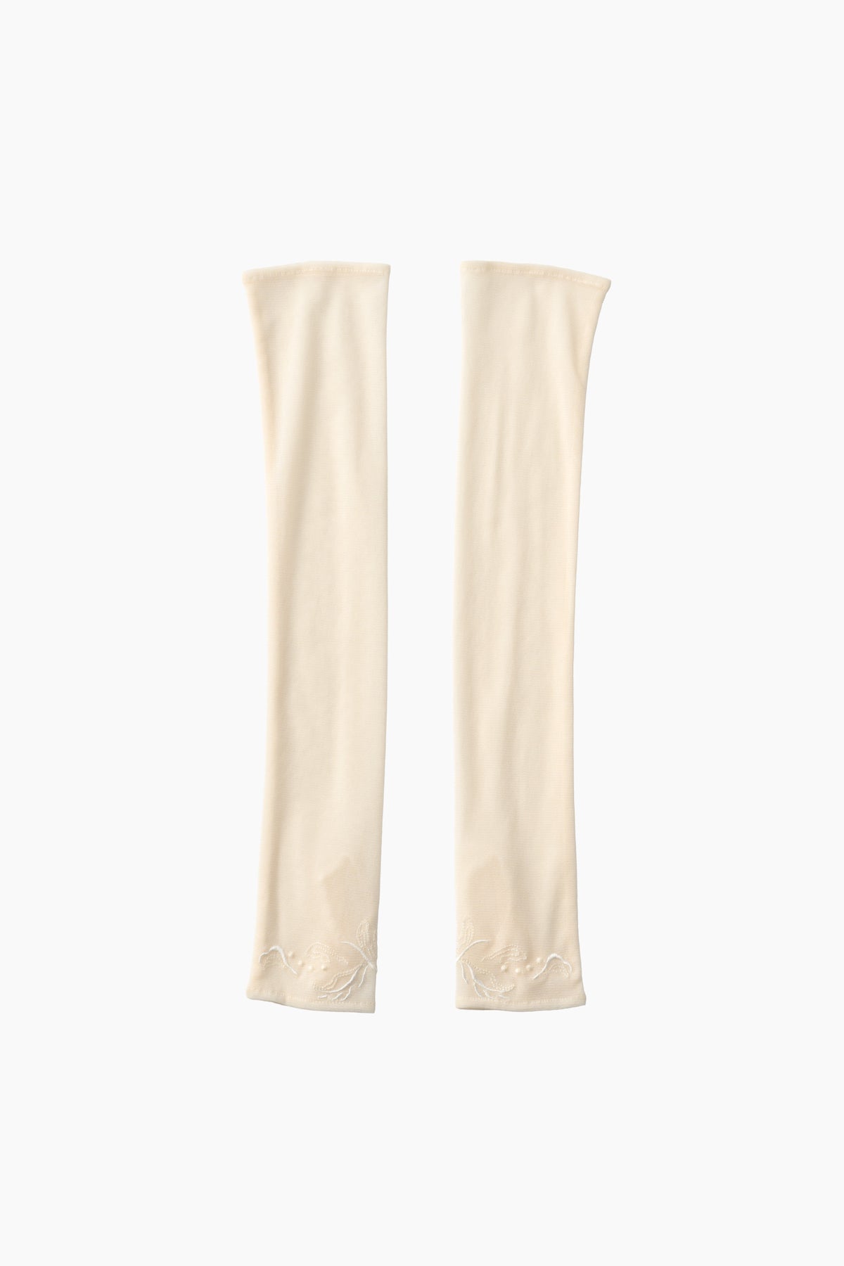 Embroidered mesh gloves (Ivory)