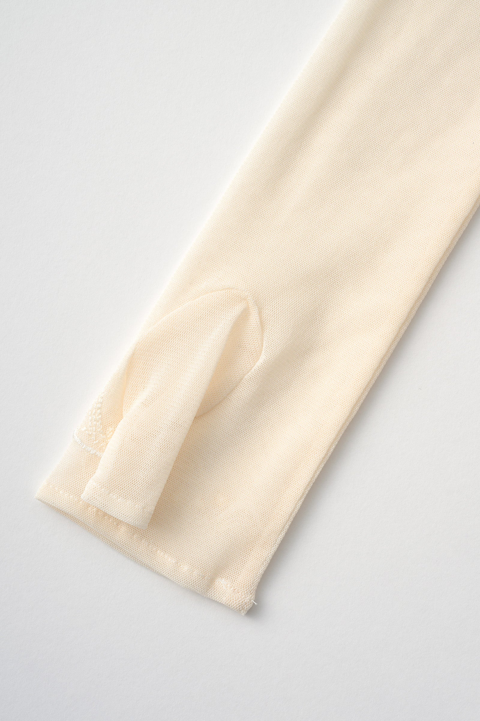 Embroidered mesh gloves (Ivory)