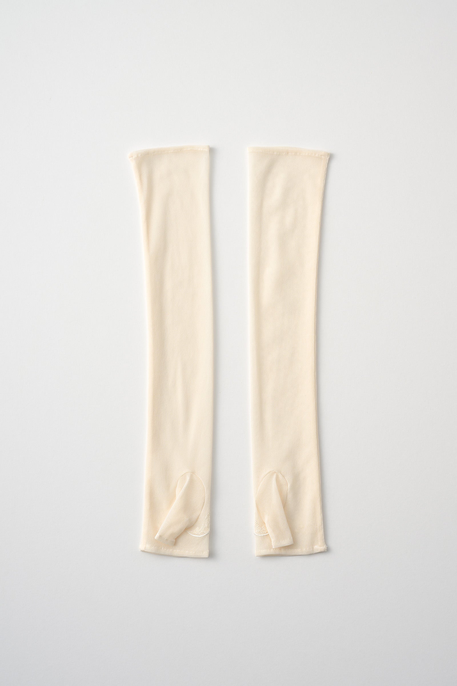 Embroidered mesh gloves (Ivory)