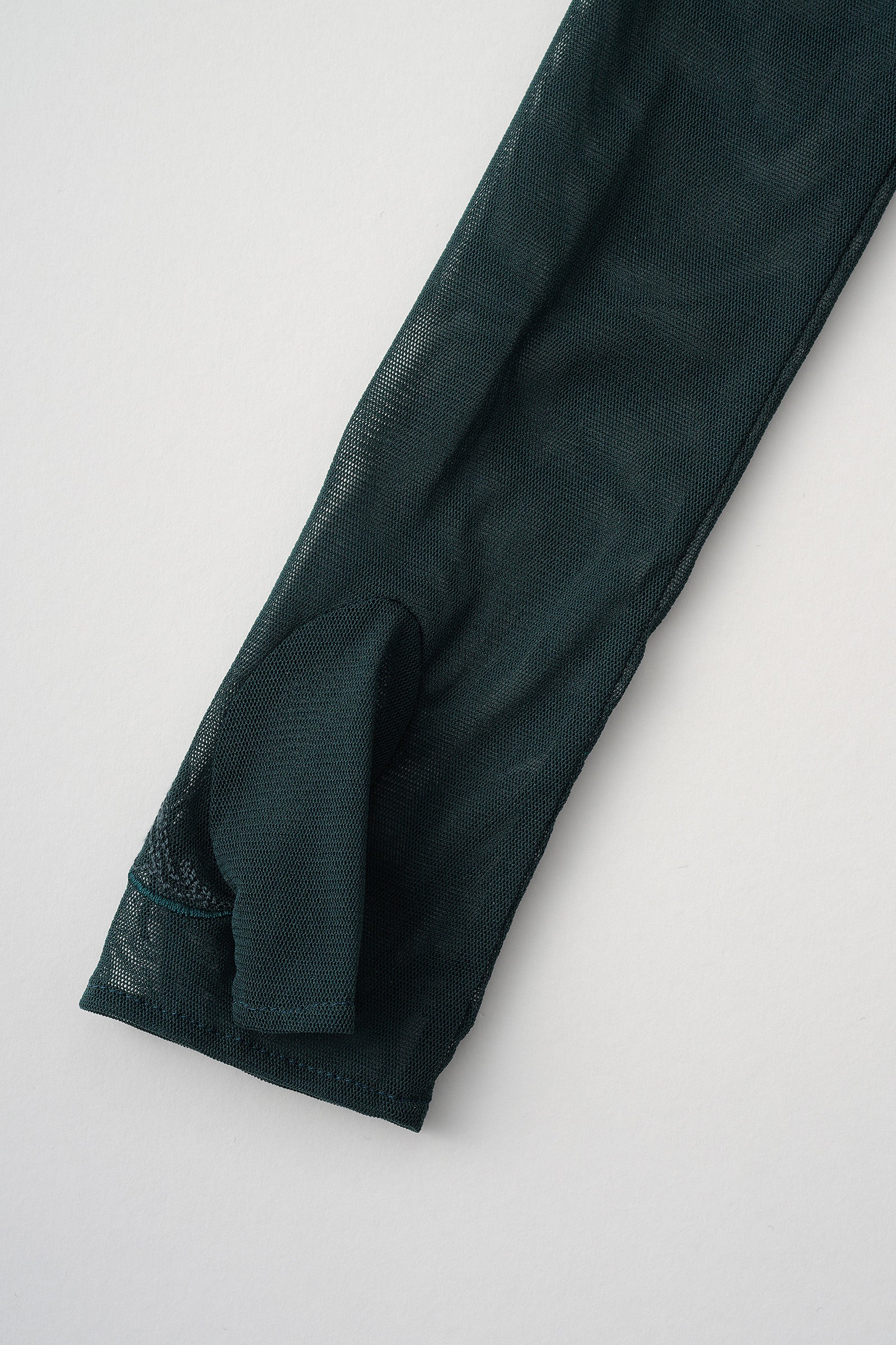 Embroidered mesh gloves (Dark green)