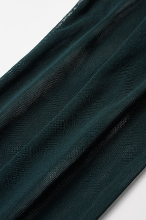 Embroidered mesh gloves (Dark green)