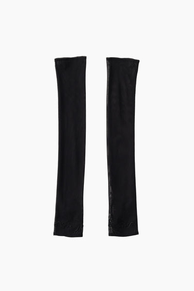 Embroidered mesh gloves (Black)