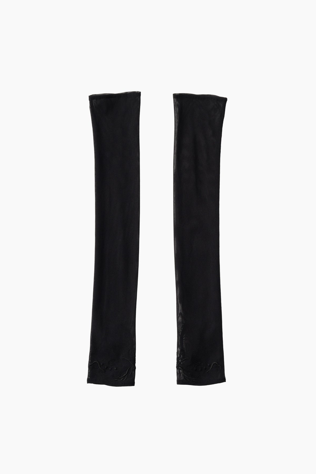 Embroidered mesh gloves (Black)