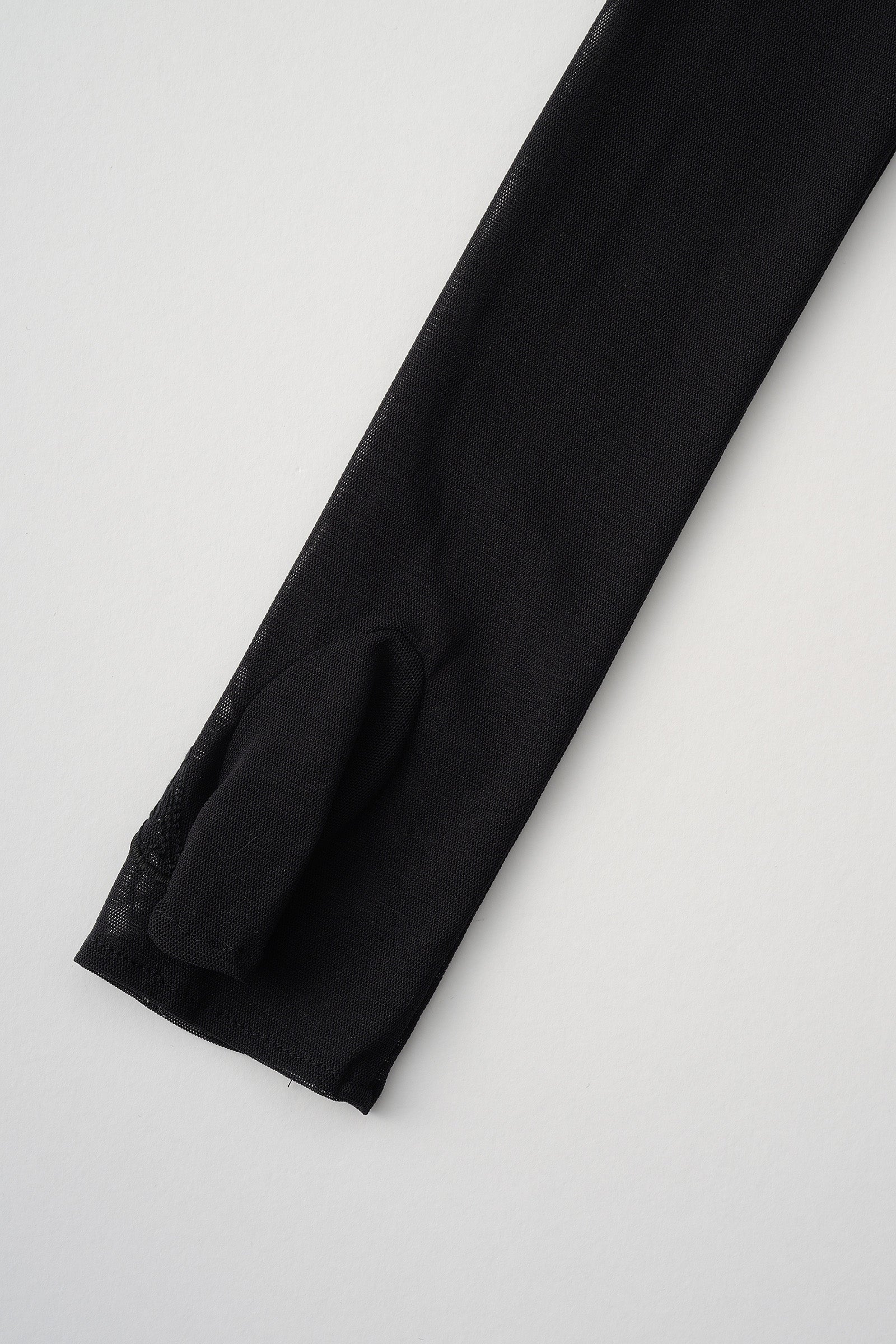 Embroidered mesh gloves (Black)