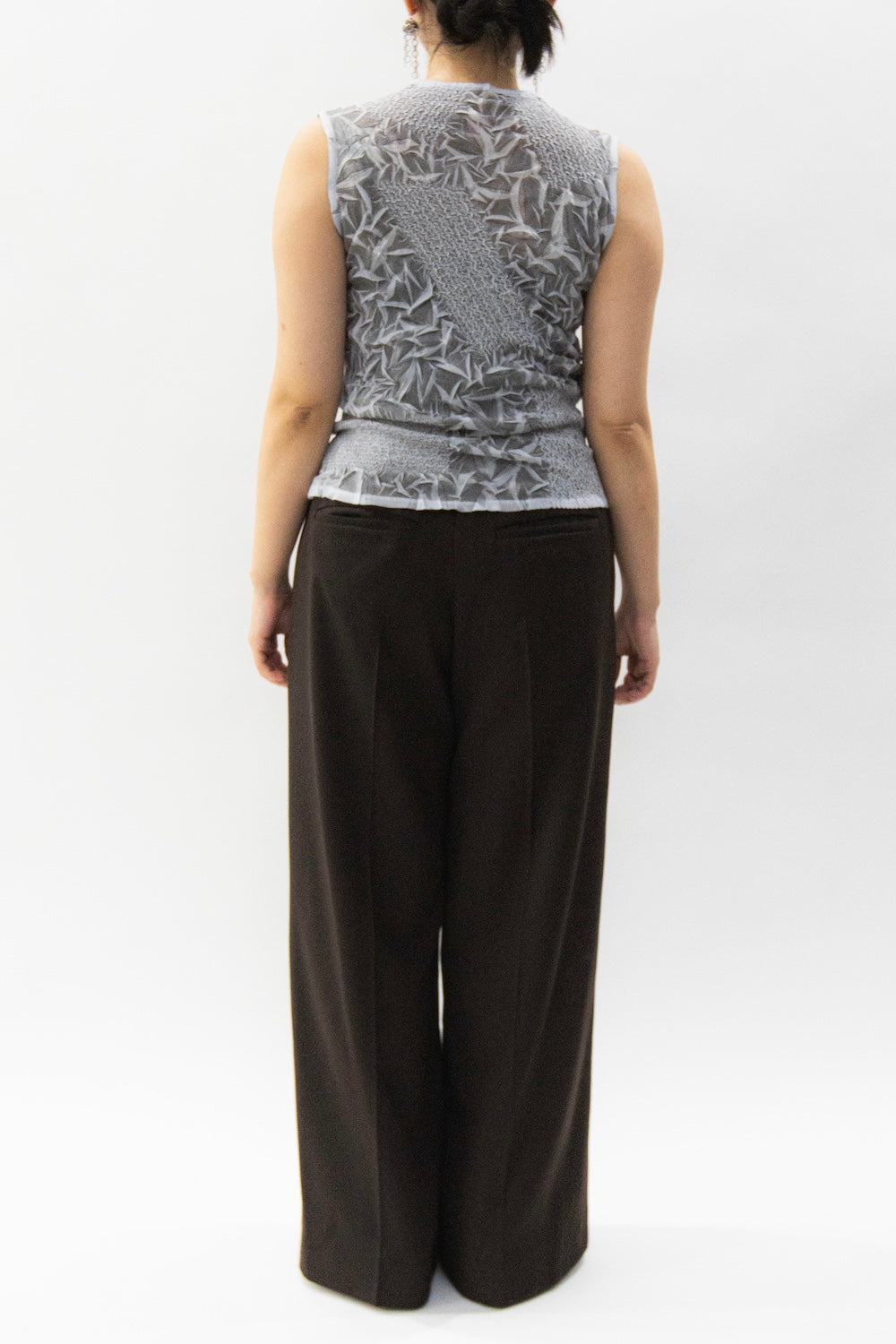 MURRAL Crumpled sleeveless tops (Gray)