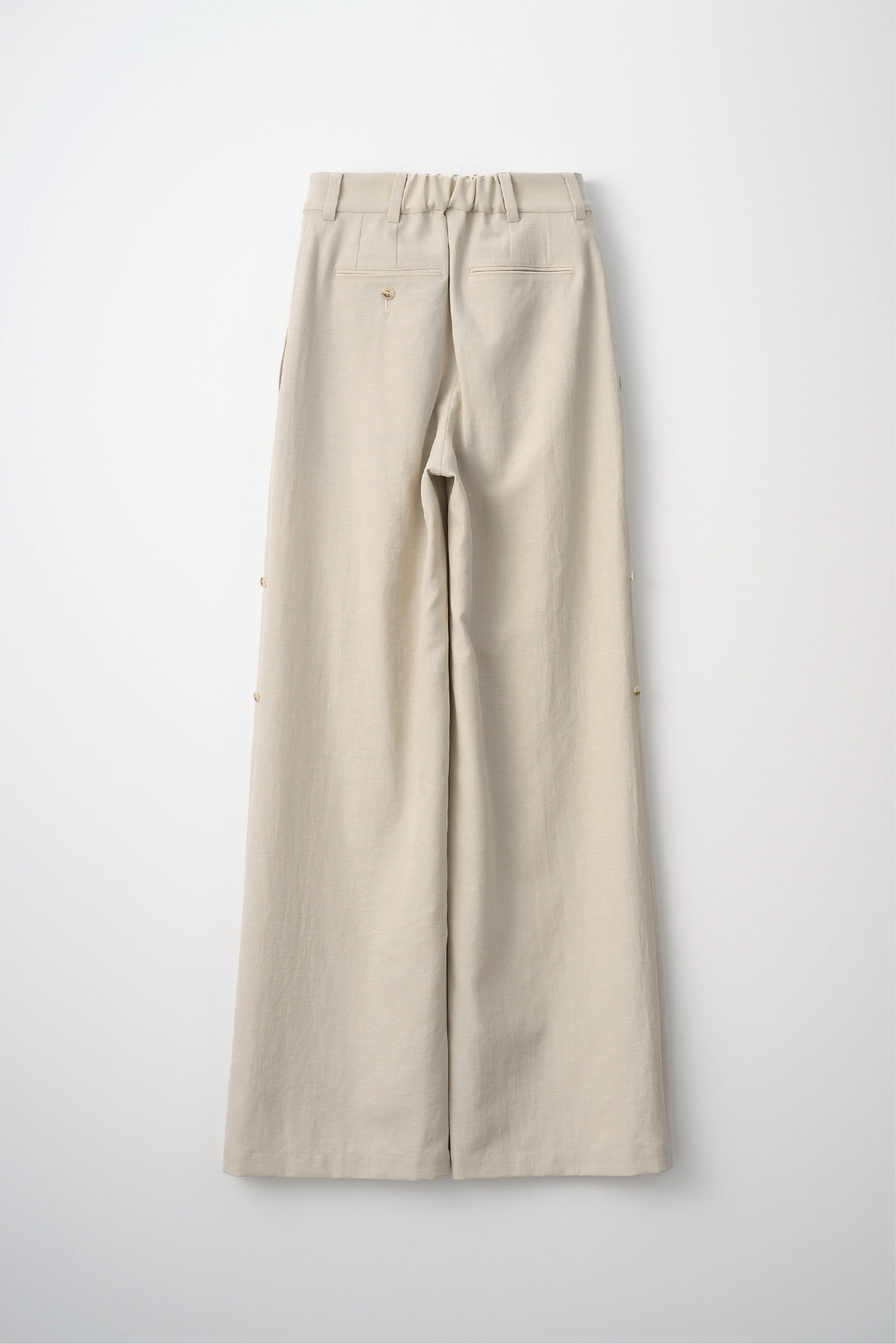 Veil embroidered layered slacks (Ecru)