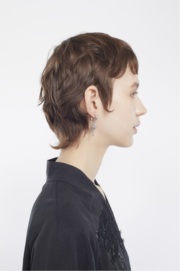 Sway pierced earring (Silver)