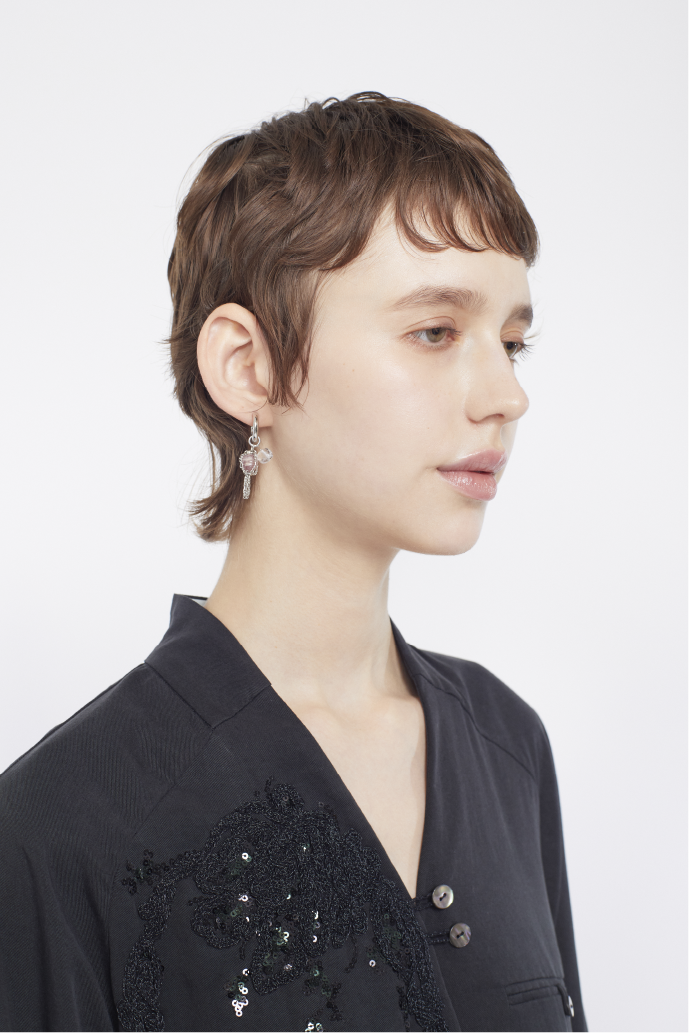 Sway pierced earring (Silver)