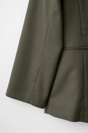 Veil embroidered jacket (Khaki)