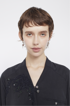 Sway pierced earring (Silver)