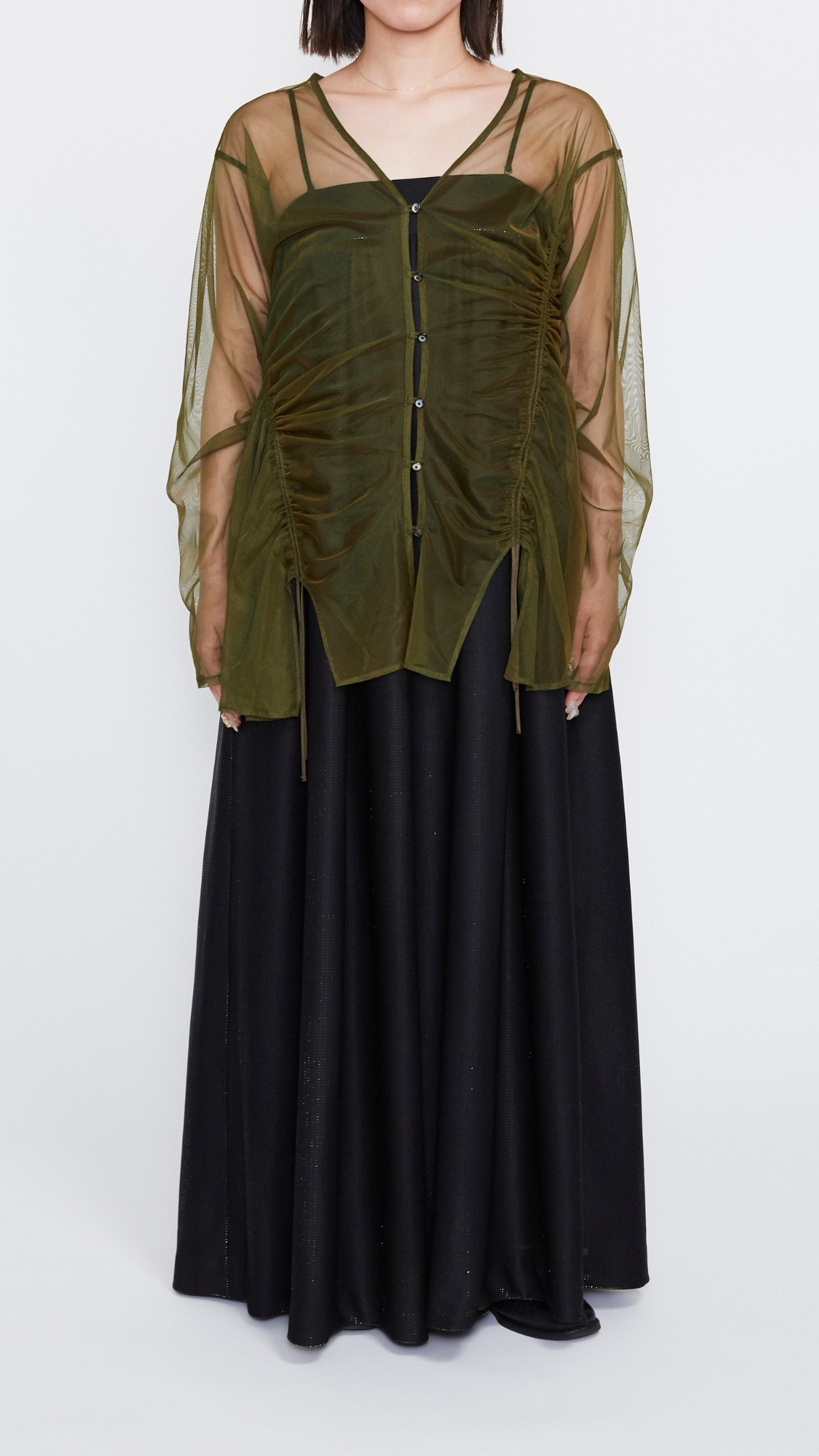 MURRAL Stem tulle tops (Black)
