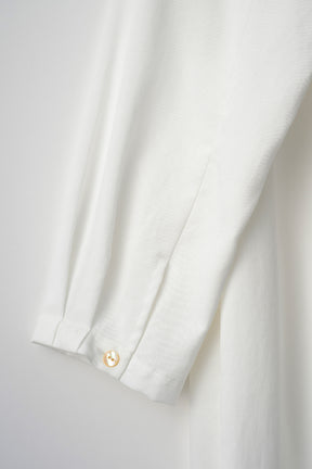 Veil embroidered dress (White)