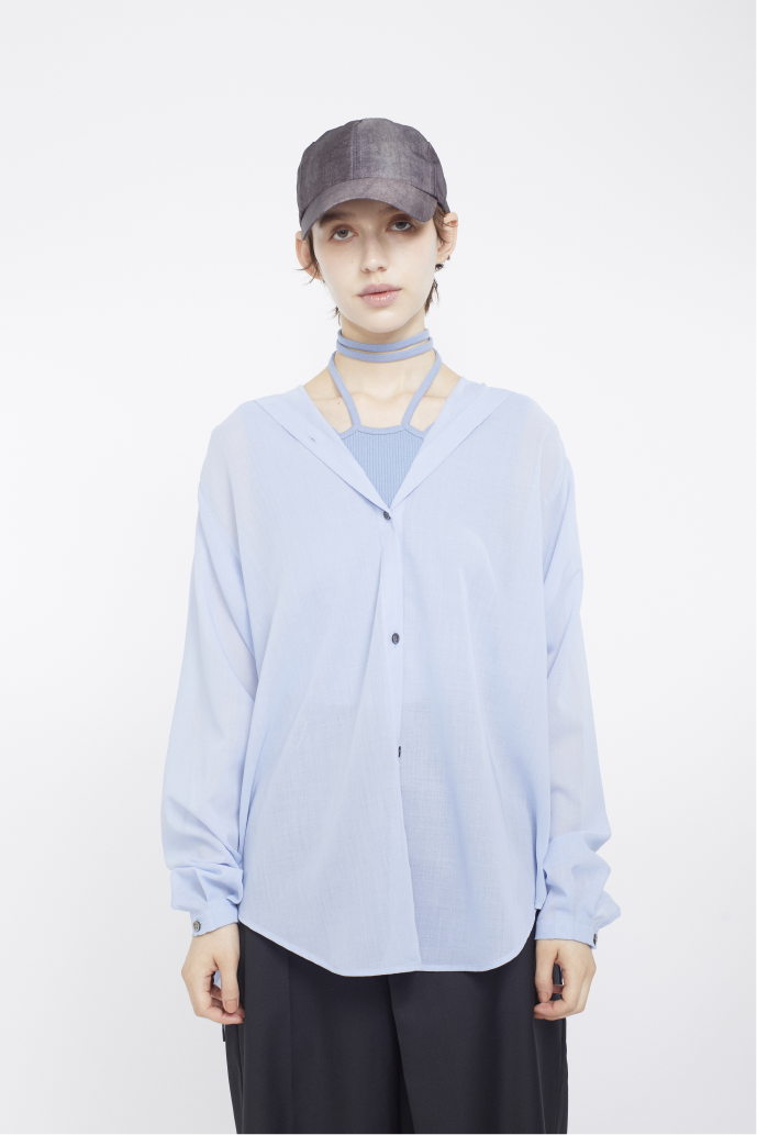 Float hood Shirt (Light blue)