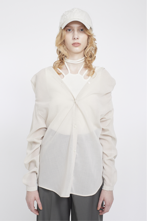 Float hood Shirt (Beige)